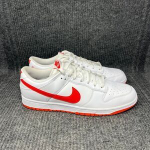 Nike Dunk Low White Picante Red Leather Shoes Men’s Size 14 DV0831-103